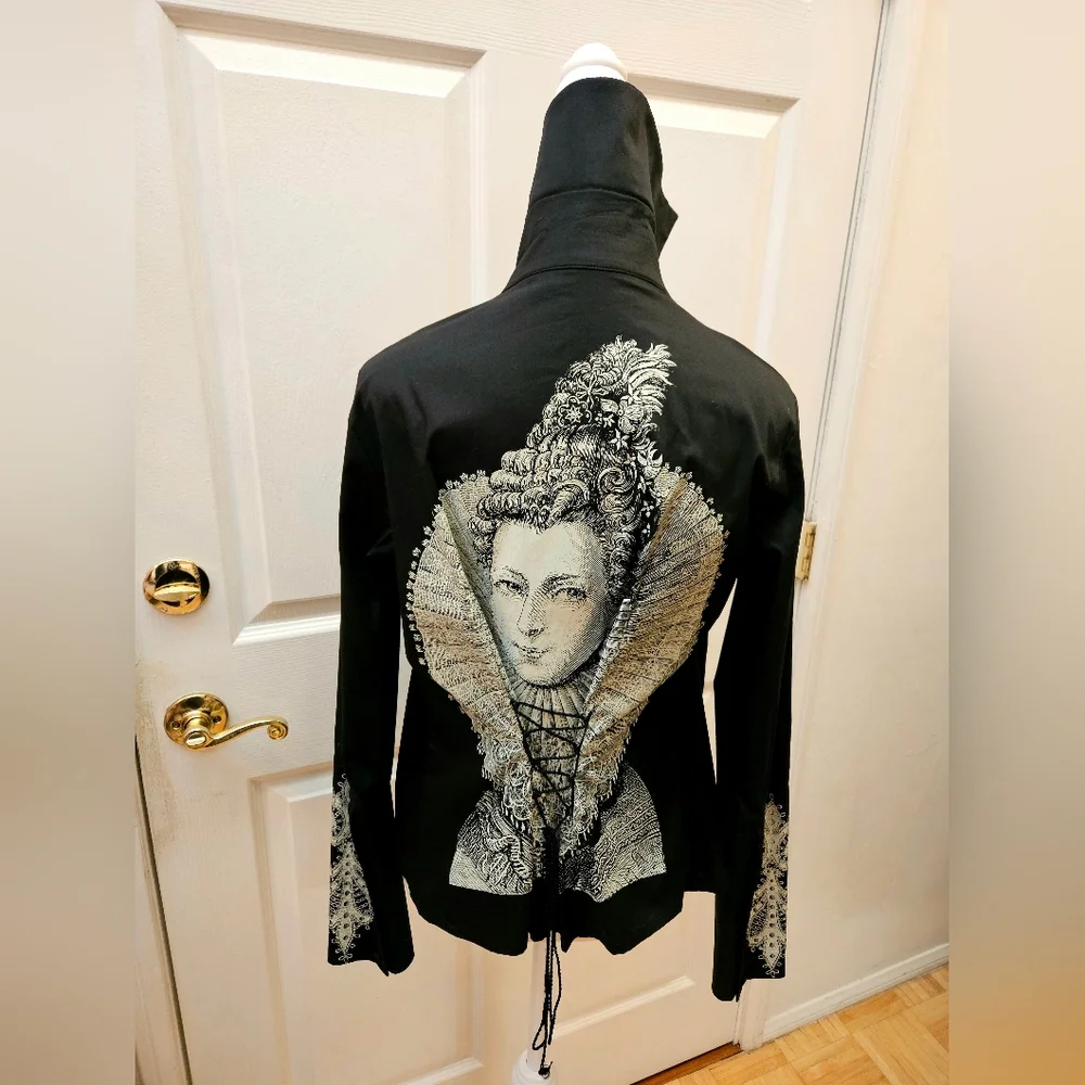 NEW ISABEL DE PEDRO Black Art Queen Saint Print Top 10 M (Featured at a Museum) - Picture 2 of 10